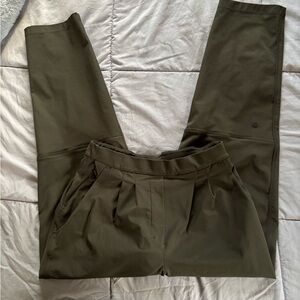 Lululemon Olive Green Pleated Pants